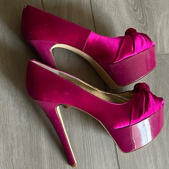 Magenta Steve Madden Erykka Platform Size 10 - Picture 3 of 6